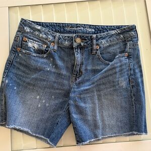 American Eagle Outfitters Distressed Blue Jean Shorts